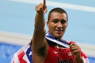 Ashton Eaton in the men's Decathlon at the IAAF World Athletics Championships Moscow 2013 (Getty Images)