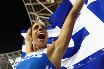 Pole vault winner Ekaterini Stefanidi at the IAAF World Championships London 2017 (Getty Images)