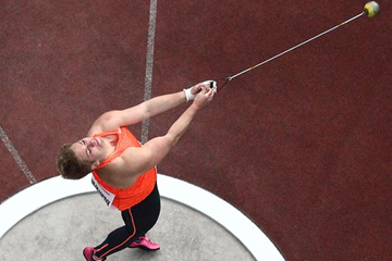 Anita Wlodarczyk in the hammer in Ostrava (Organisers / Luděk Šipla / sport-pics.cz)