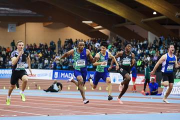 Ronnie Baker sizzles to a 6.44 win in Madrid (Dan Vernon)