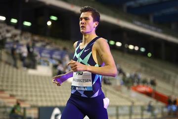 Jakob Ingebrigtsen wins the 1500m at the Diamond League meeting in Brussels (Getty Images)