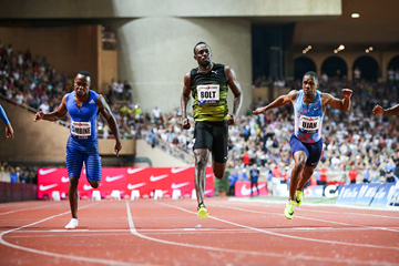 Usain Bolt wins the 100m at the IAAF Diamond League meeting in Monaco (Philippe Fitte)