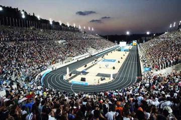 Panathinaiko Stadium at the end of the Marathon (Getty Images)
