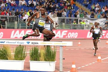Conseslus Kipruto at the 2016 IAAF Diamond League meeting in Rome (Gladys Chai)