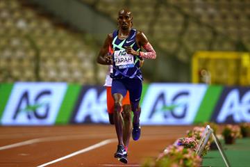 Mo Farah in action in the one-hour race at the Diamond League meeting in Brussels (Getty Images)
