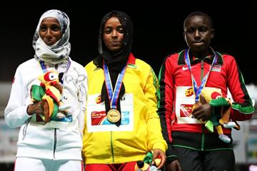 Girls' 1500m podium at the IAAF World Youth Championships, Cali 2015 (Getty Images)