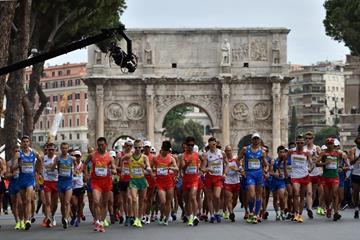 The start of the 50km at the IAAF World Race Walking Team Championships Rome 2016 (Getty Images)