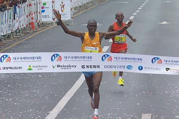James Kwambai wins the Daegu Marathon (Organisers)