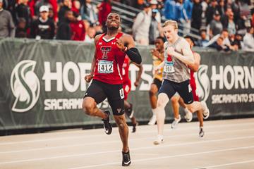 Nigerian sprinter Divine Oduduru (Texas Tech University )