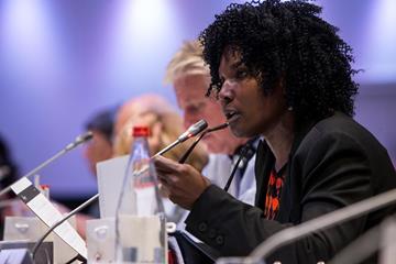 IAAF council member Pauline Davis-Thompson at the 2014 IAAF Council Meeting in Monaco (Philippe Fitte / IAAF)