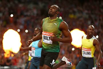 Usain Bolt at the IAAF Diamond League meeting in London (Getty Images)