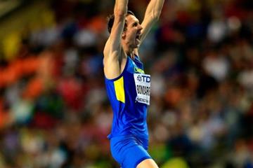 Bogdan Bondarenko in the high jump at the IAAF World Championships Moscow 2013 (Getty Images)