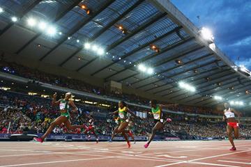 Blessing Okagbare wins the Commonwealth 100m title (Getty Images)