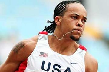 Wallace Spearmon in the 200m heats at the 2007 IAAF World Championships (Getty Images)