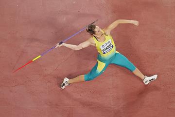 Kelsey-Lee Barber in the javelin at the IAAF World Athletics Championships Doha 2019 (Getty Images)