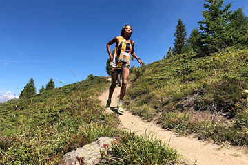 Lucy Murigi Wambui on her way to winning the WMRA World Cup race in Sierre-Zinal (Justin Britton / organisers)