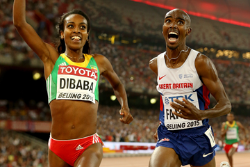 Genzebe Dibaba and Mo Farah (Getty Images)