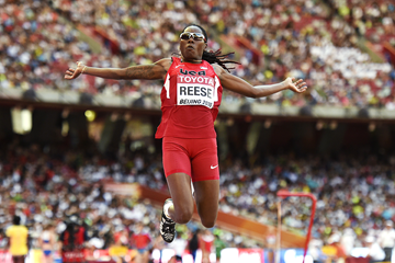 Brittney Reese in the long jump at the IAAF World Championships Beijing 2015 (AFP / Getty Images)