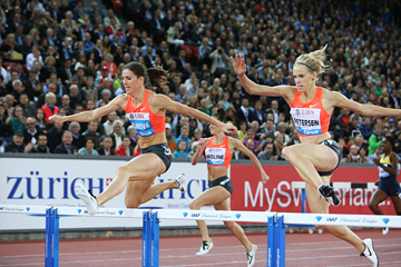 Zuzana Hejnova wins the 400m hurdles at the IAAF Diamond League meeting in Zurich (Jean-Pierre Durand)