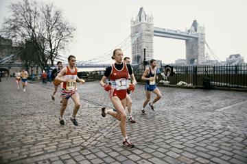 Grete Waitz in action at the 1983 London Marathon (Getty Images)