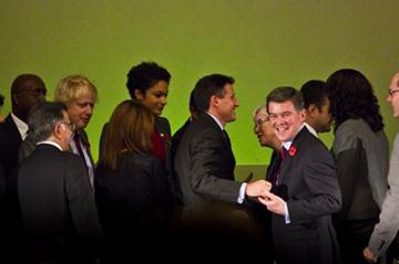 London bid team celebrate winning the right to host the 2017 IAAF World Championships (Philippe Fitte)