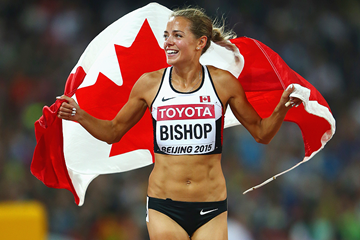 Melissa Bishop after taking silver in the 800m at the IAAF World Championships Beijing 2015 (Getty Images)