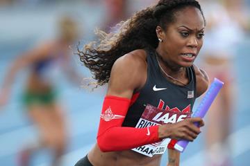 Sanya Richards-Ross in the 4x400m at the IAAF World Relays, Bahamas 2014 (Getty Images)