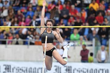 Ekaterini Stefanidi at the 2016 IAAF Diamond League meeting in Rome (Gladys Chai)