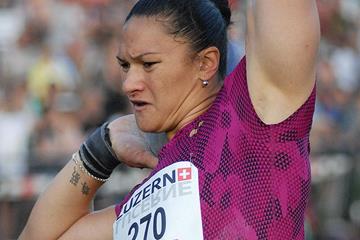 Valerie Adams, winner of the shot in Lucerne (Spitzen Leichtathletik Luzern / Ruben Wey)