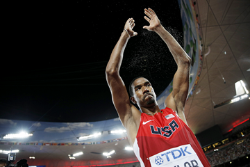 Christian Taylor in the triple jump final at the IAAF World Championships Beijing 2015 (AFP / Getty Images)
