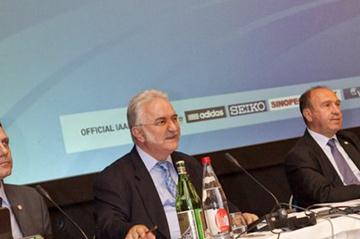 Members of the LOC of Istanbul 2012 address the IAAF Council, Monaco, 10 November 2011 (Philippe Fitte)