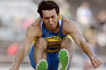 Oleksiy Kasyanov in the decathlon long jump (Getty Images)