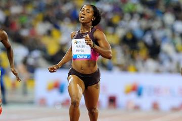 Shelly-Ann Fraser-Pryce wins the 200m in Doha (Errol Anderson)