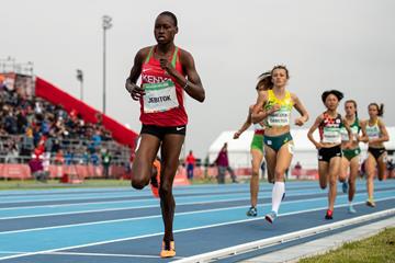 Edinah Jebitok, winner of the 1500m stage at the Youth Olympic Games in Buenos Aires (Joel Marklund for OIS/IOC)