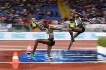 Conseslus Kipruto in the 3000m steeplechase at the IAAF Diamond League meeting in Rome (AFP / Getty Images)