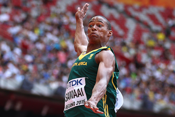 Ruswahl Samaai in the long jump at the IAAF World Championships Beijing 2015 (Getty Images)