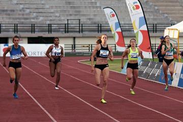 Noor Vidts in the heptathlon 200m at the IAAF Combined Events Challenge meeting in Arona (JJ Vico)