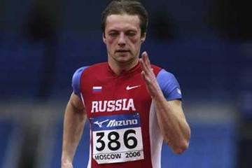Andrey Yepishin of Russia in action in the men's 60m first round heats (Getty Images)