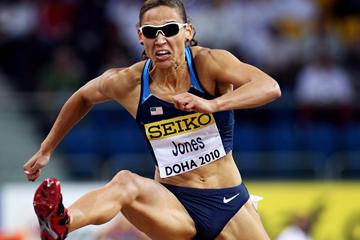 Lolo Jones of USA in action in the 60m Hurdles Semi-Final (Getty Images)