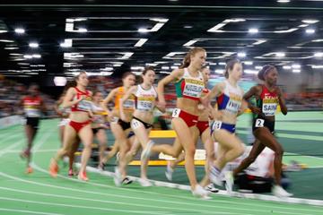 The women's 3000m final at the IAAF World Indoor Championships Portland 2016 (Getty Images)