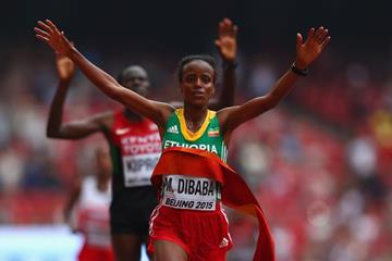 Mare Dibaba wins the marathon at the IAAF World Chamionships Beijing 2015 (Getty Images)