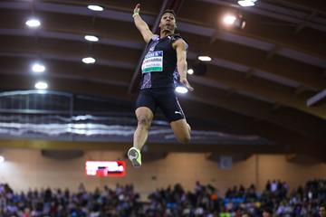 Juan Miguel Echevarria sails 8.41m in Madrid (Dan Vernon)