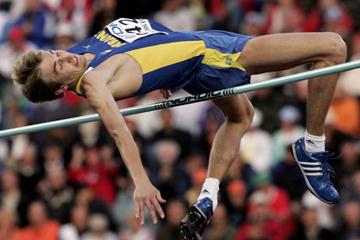 Yuriy Krymarenko of Ukraine wins the men's High Jump (Getty Images)