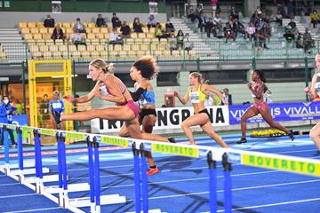 Luminosa Bogliolo on her way to winning the 100m hurdles in Rovereto (Luca Perenzoni)