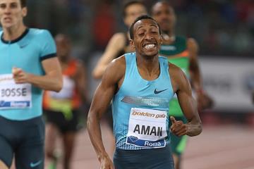 Mohammed Aman winning over 800m at the 2013 IAAF Diamond League in Rome (Giancarlo Colombo)