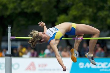 Eliska Klucinova high jumping in Kladno (Pavel Gryc)