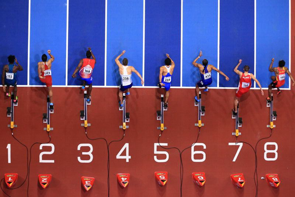 Athletes in action at the IAAF World Indoor Championships (Getty Images)
