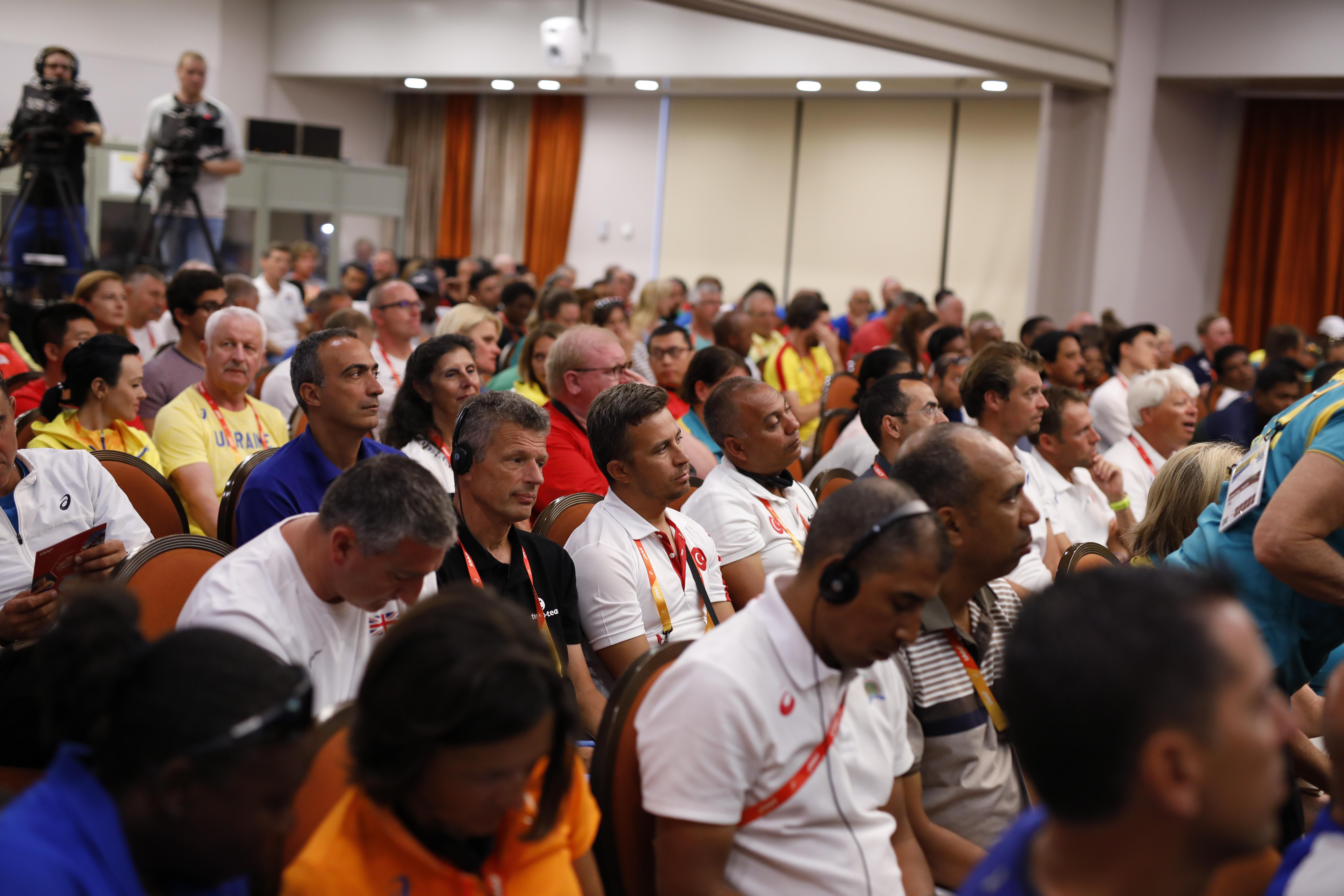Participants at the IAAF U20 Coaches Conference in Tampere (Getty Images for the IAAF)