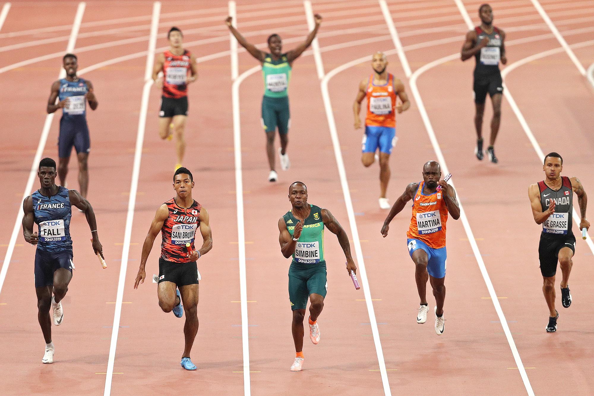 The men's 4x100m at the World Athletics Championships Doha 2019 (Getty Images)