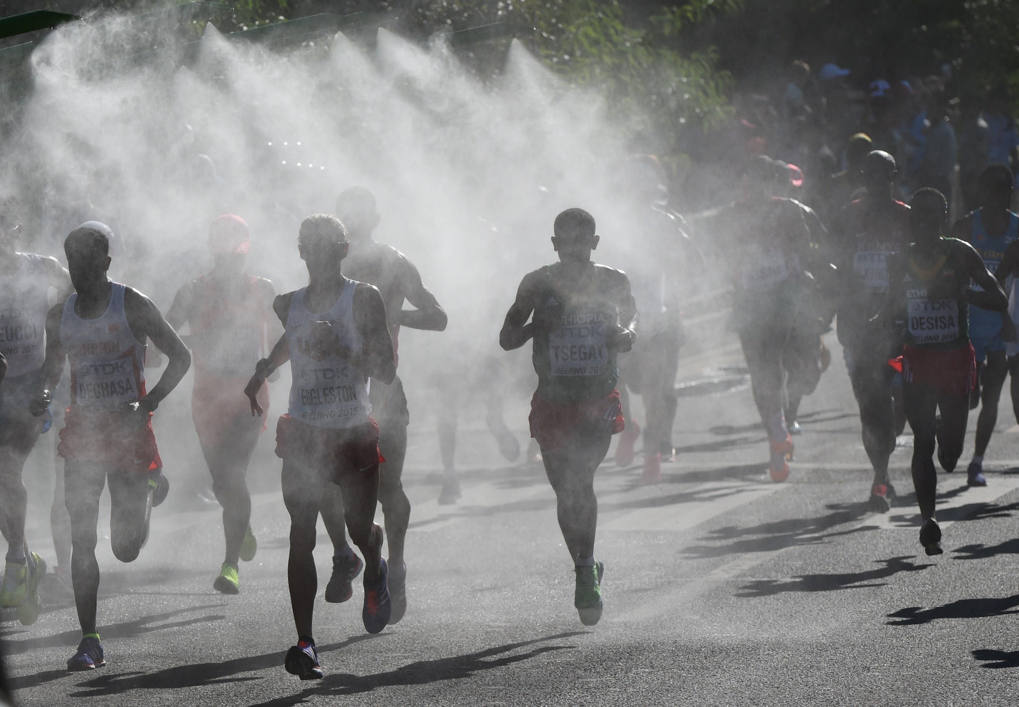 Marathon runners in action at the IAAF World Championships (AFP / Getty Images)